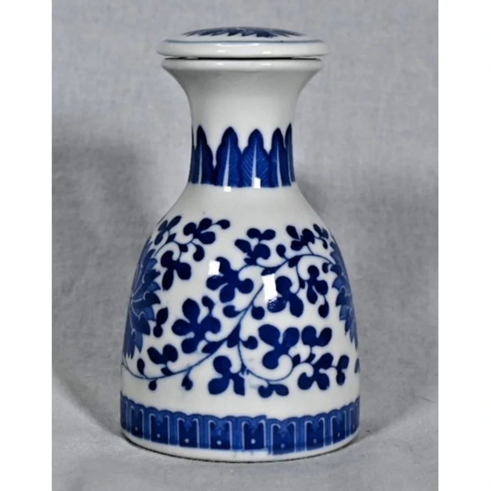 Small Ceramic Soy Sauce Vinegar Seasoning Jar Dispenser Bottle 4-3/4